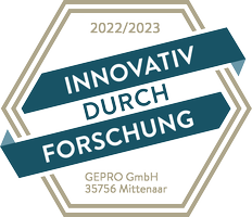 Gepro GmbH erhält das Forschungssiegel
"Innovativ durch Forschung"
des Stifterverbands
Bildung.Wissenschaft.Innovation Siegel "Innovativ durch Forschung"